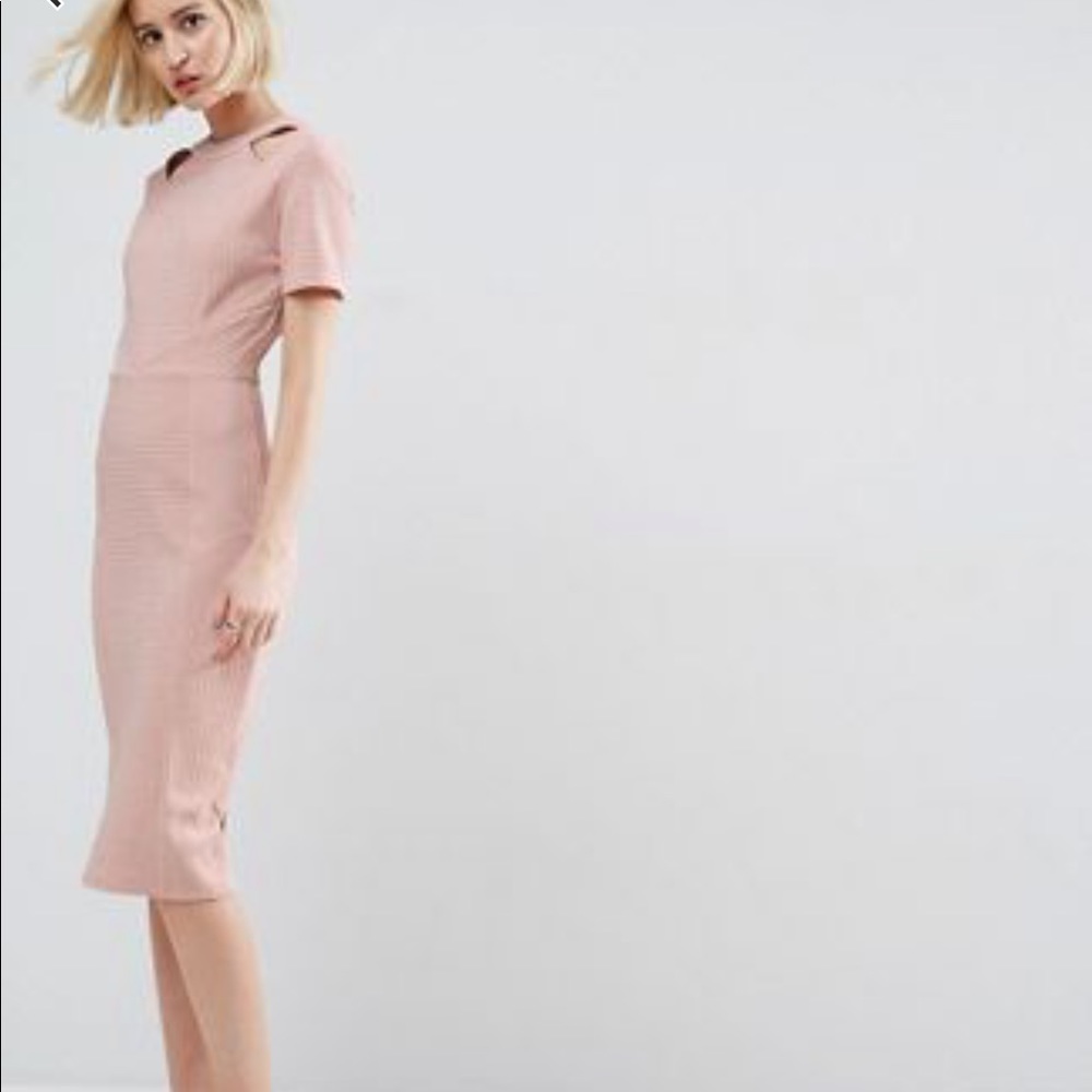 ASOS TEXTURED CUT OUT DRESS SZ 8